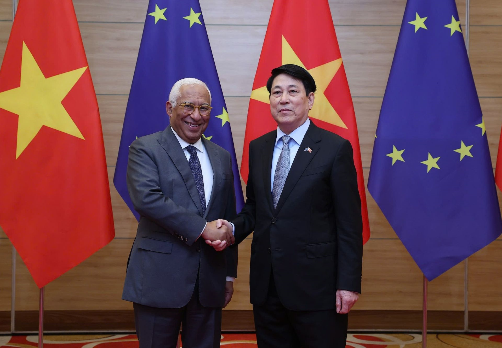 Chủ tịch nước chủ trì chiêu đãi trọng thể Chủ tịch Hội đồng châu Âu

